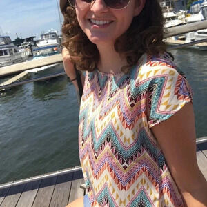 Bee Stitched Open-Back Tribal Print Top, Women’s Multicolor Blouse, Size Small